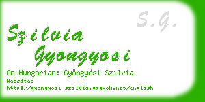 szilvia gyongyosi business card