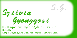 szilvia gyongyosi business card